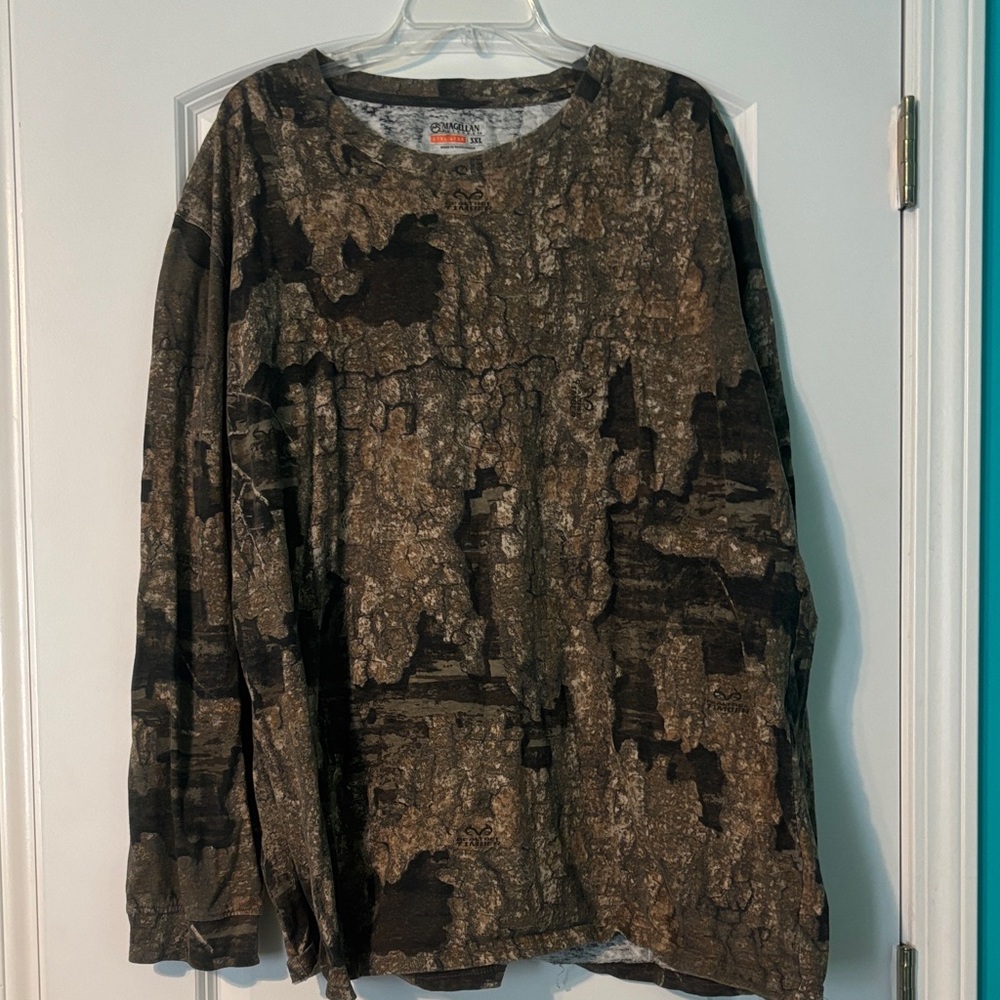 Magellan Outdoors Brown Camouflage Shirt 3XL